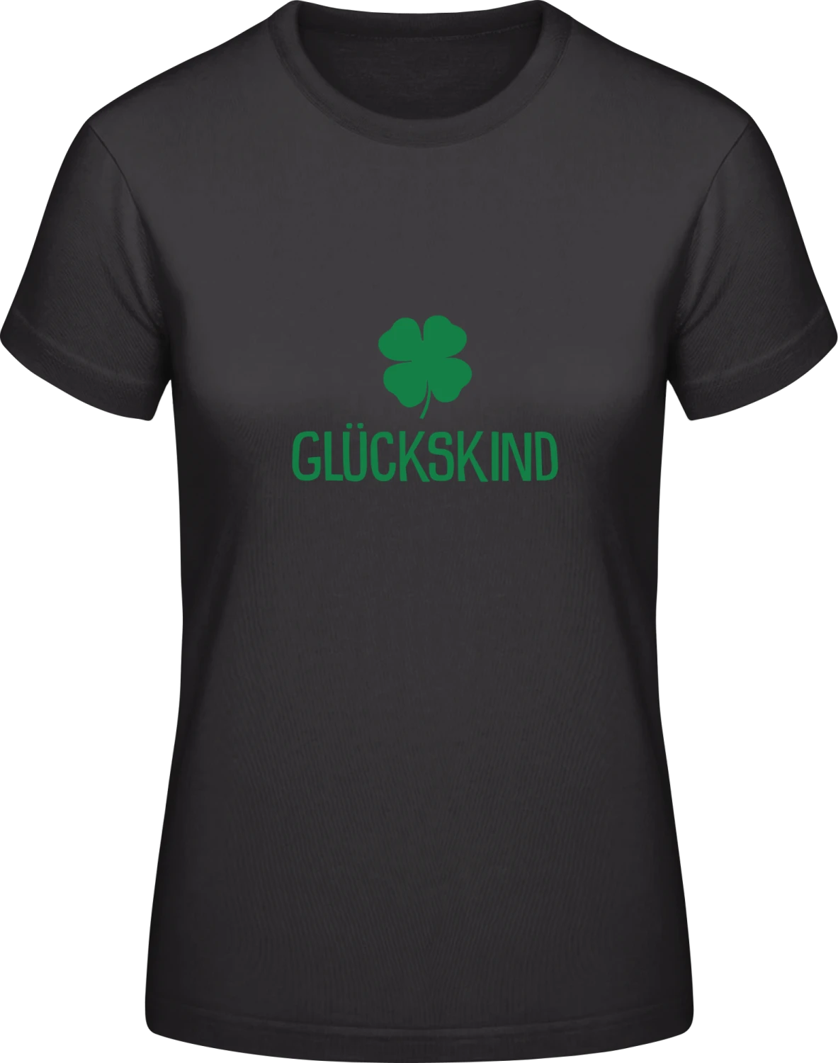 Glückskind - Black #E190 women T-Shirt - Front