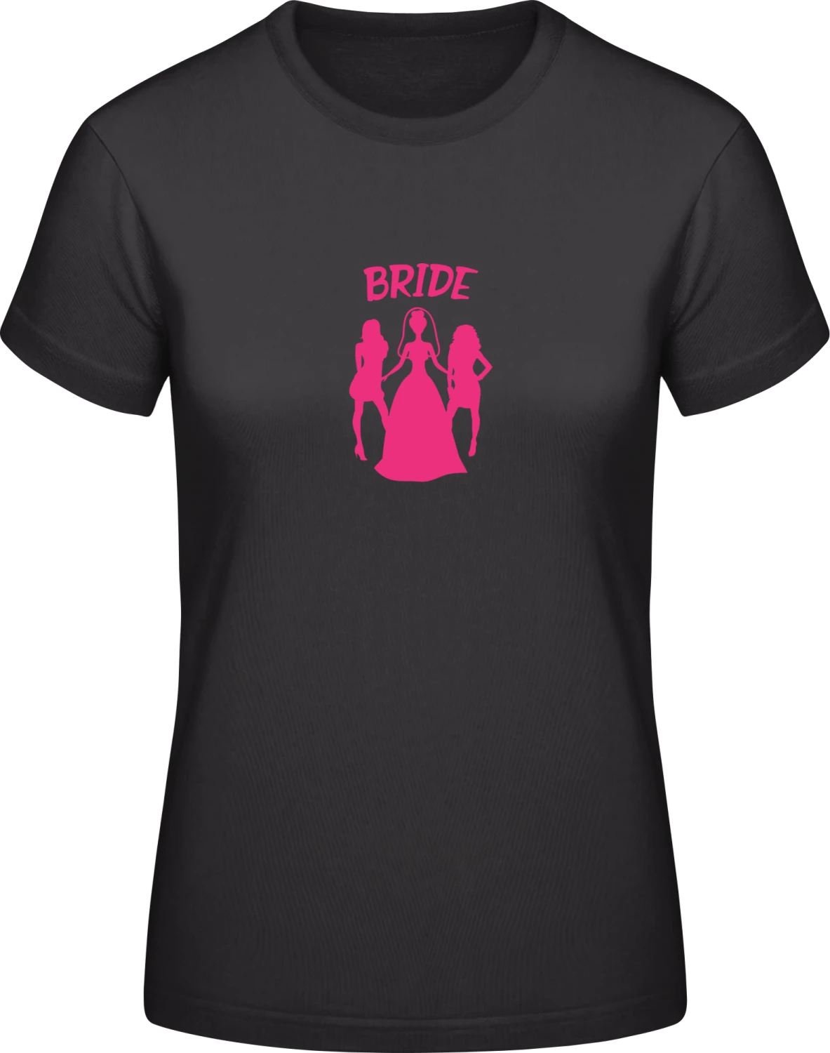 Bride And Bodyguard - Black #E190 women T-Shirt - Front