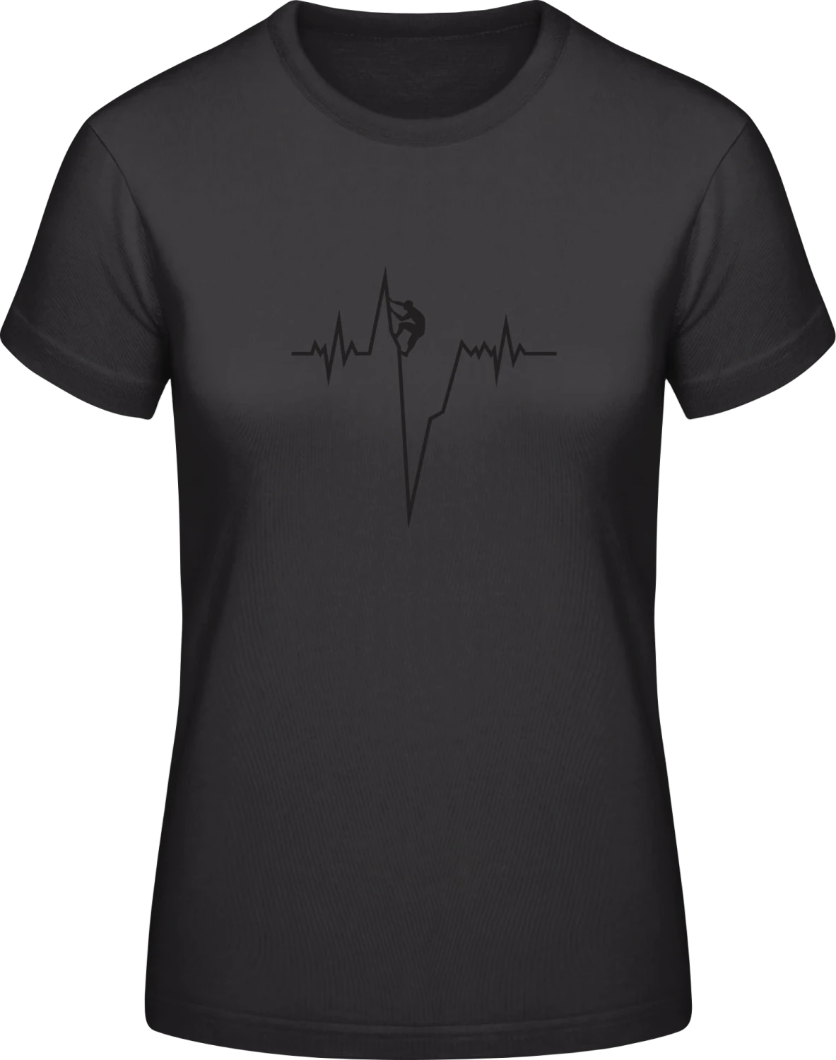 Climbing Pulse - Black #E190 women T-Shirt - Front