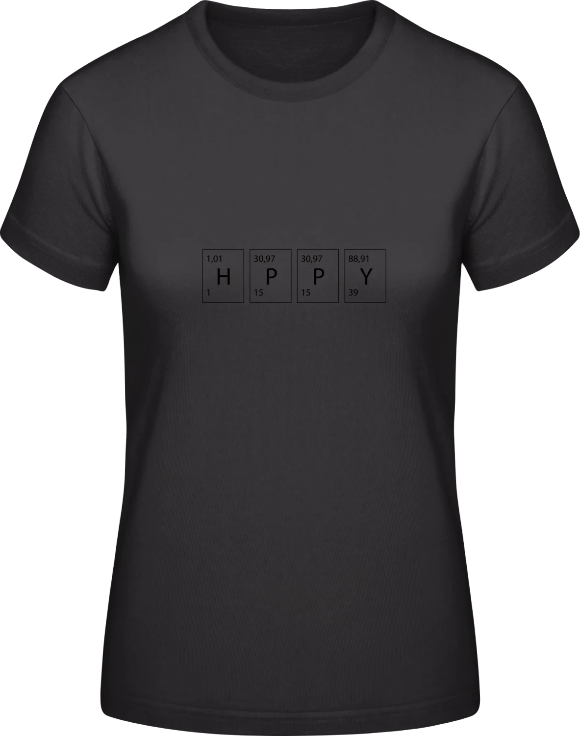 Happy Chemical - Black #E190 women T-Shirt - Front