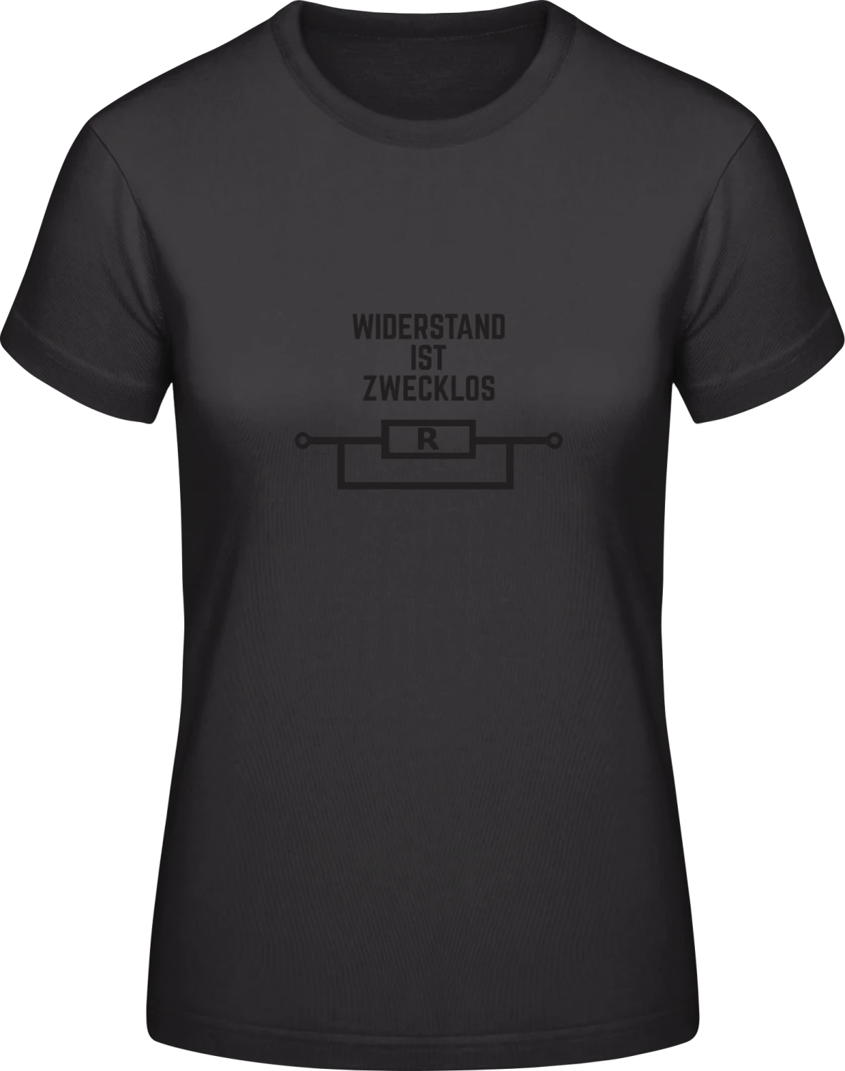 Widerstand ist zwecklos Fun - Black #E190 women T-Shirt - Front