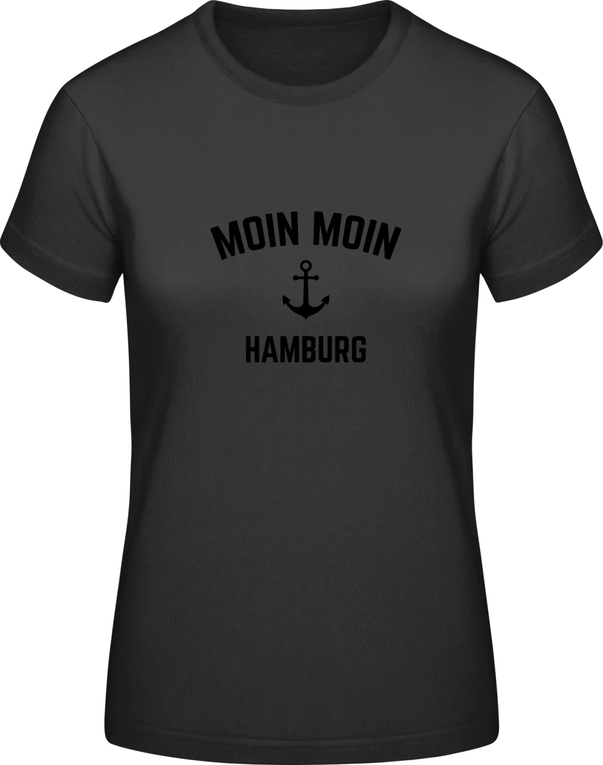 Moin Moin Hamburg - Black #E190 women T-Shirt - Front