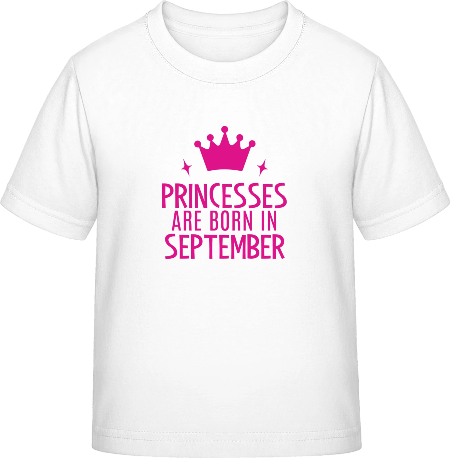 Princesses Are Born In September - White Exact 190 Kids - Front