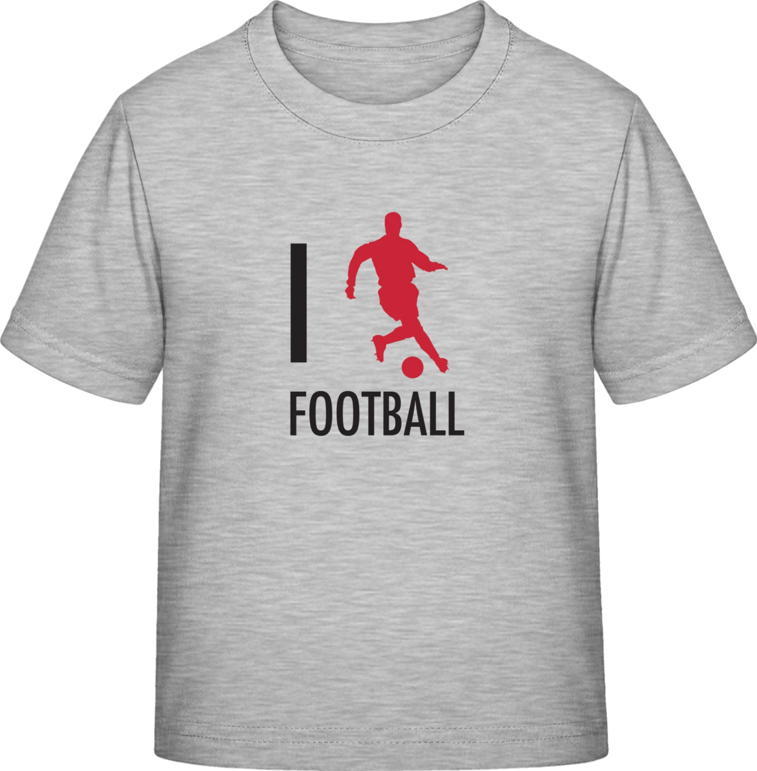 I Heart Football - Sky Grey Exact 190 Kids - Front