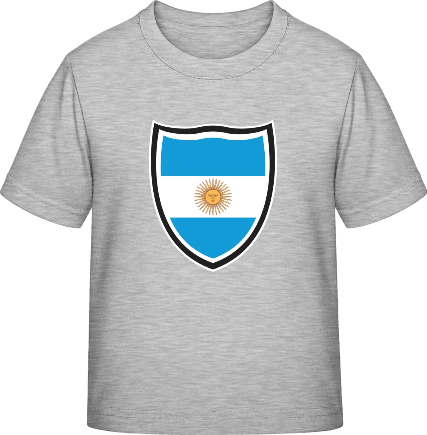 Argentina Flag Shield - Sky Grey Exact 190 Kids - Front