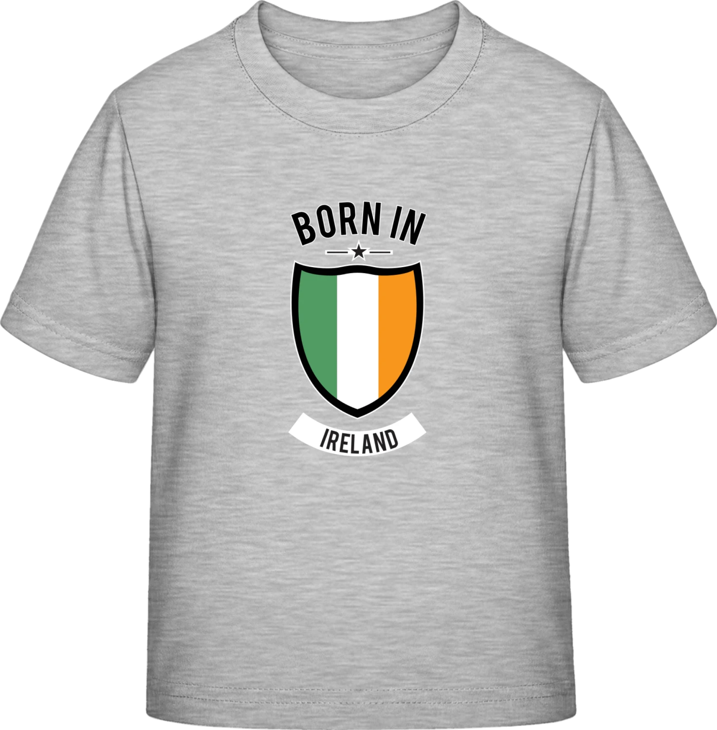 Born in Ireland - Sky Grey Exact 190 Kids - Front