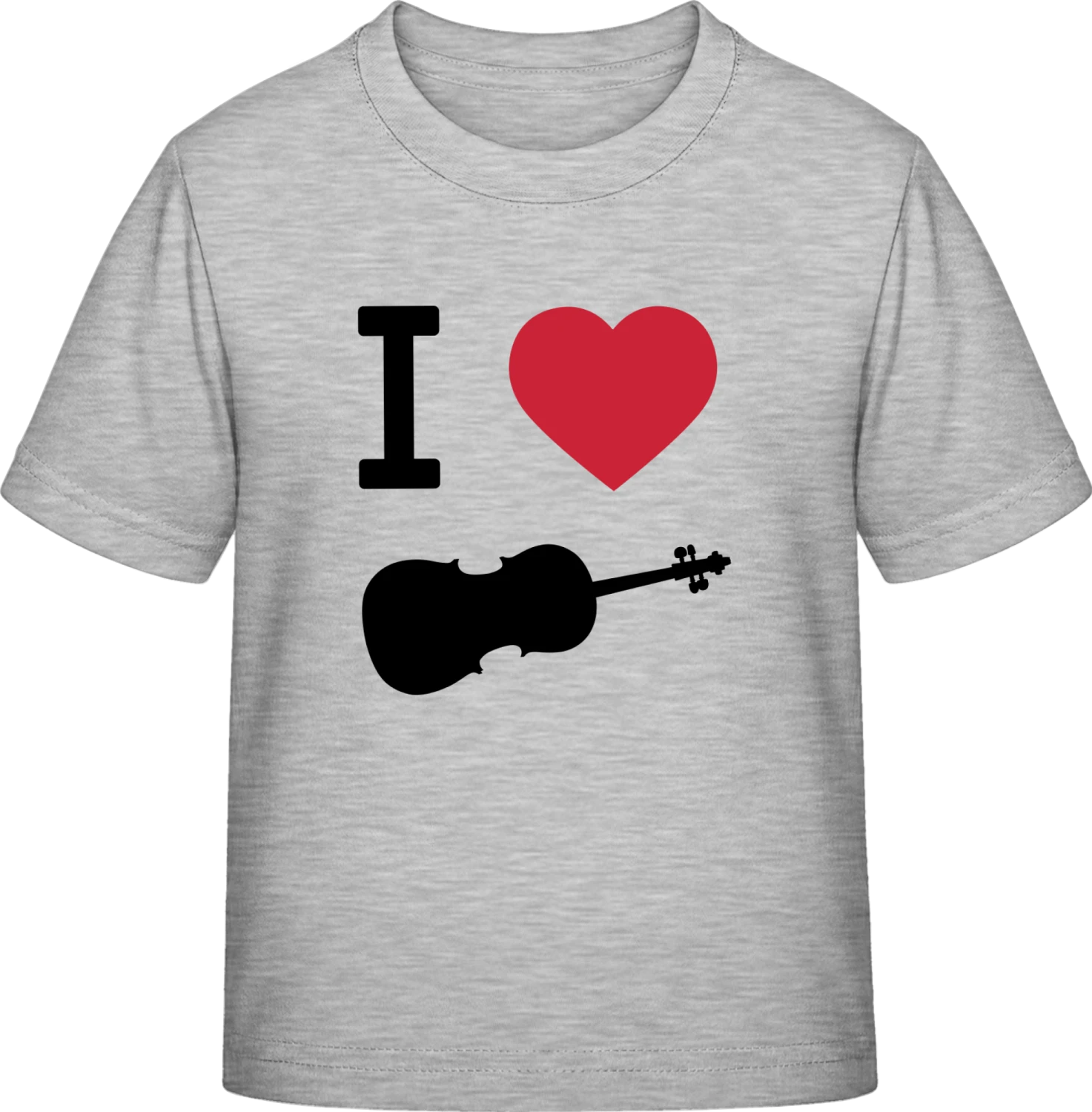 I Heart Violin - Sky Grey Exact 190 Kids - Front