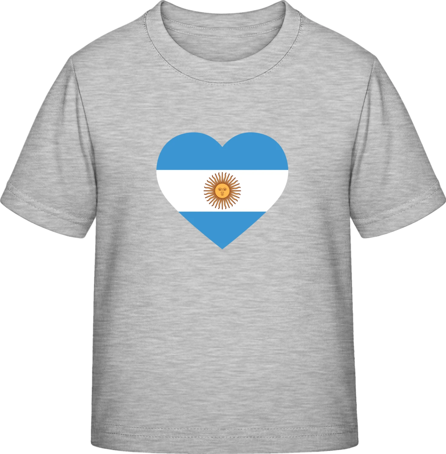 Argentina Heart Flag - Sky Grey Exact 190 Kids - Front