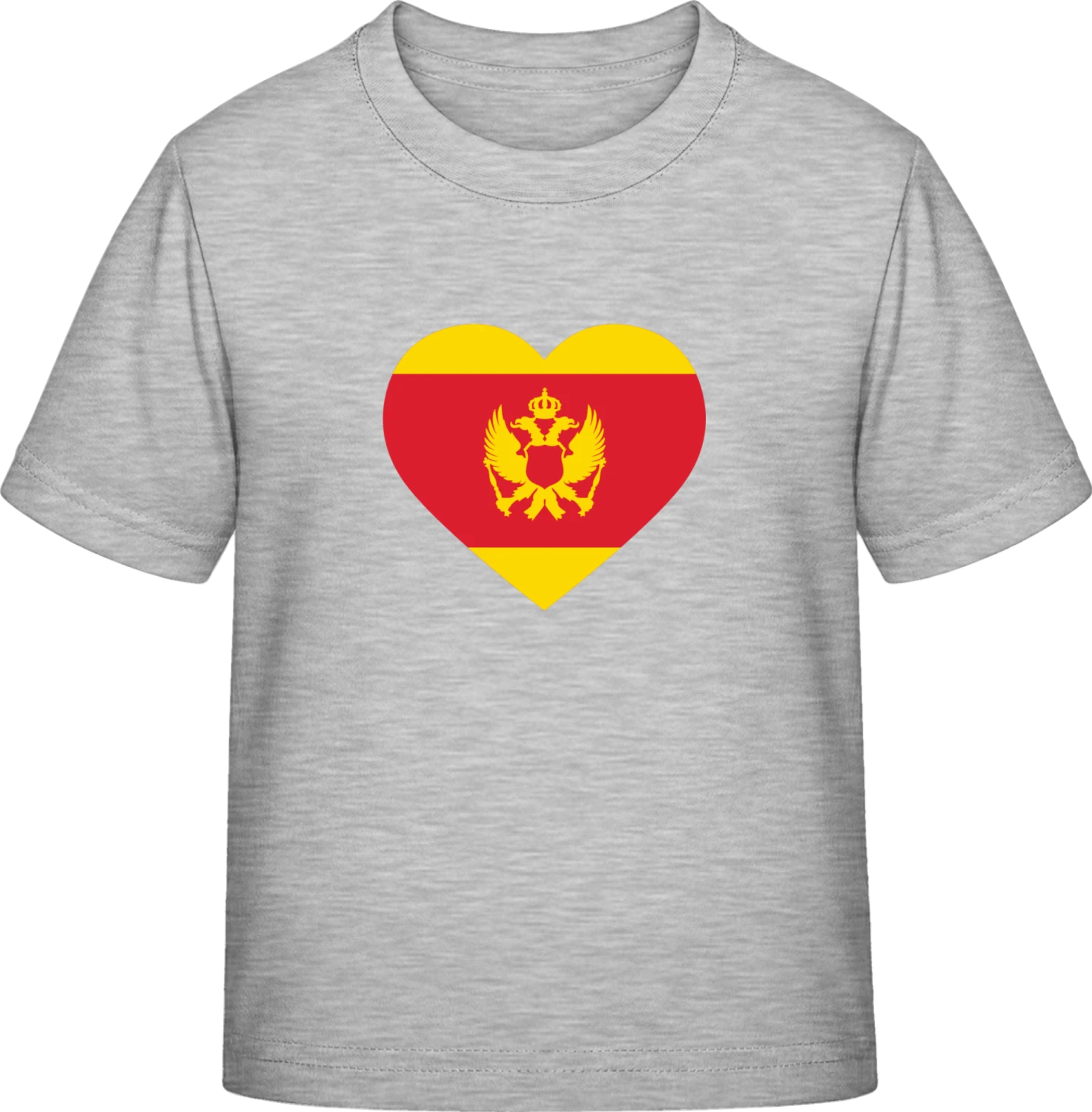 Montenegro Heart Flag - Sky Grey Exact 190 Kids - Front