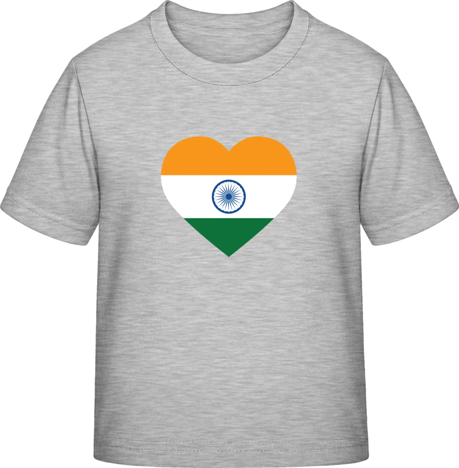 India Heart Flag - Sky Grey Exact 190 Kids - Front