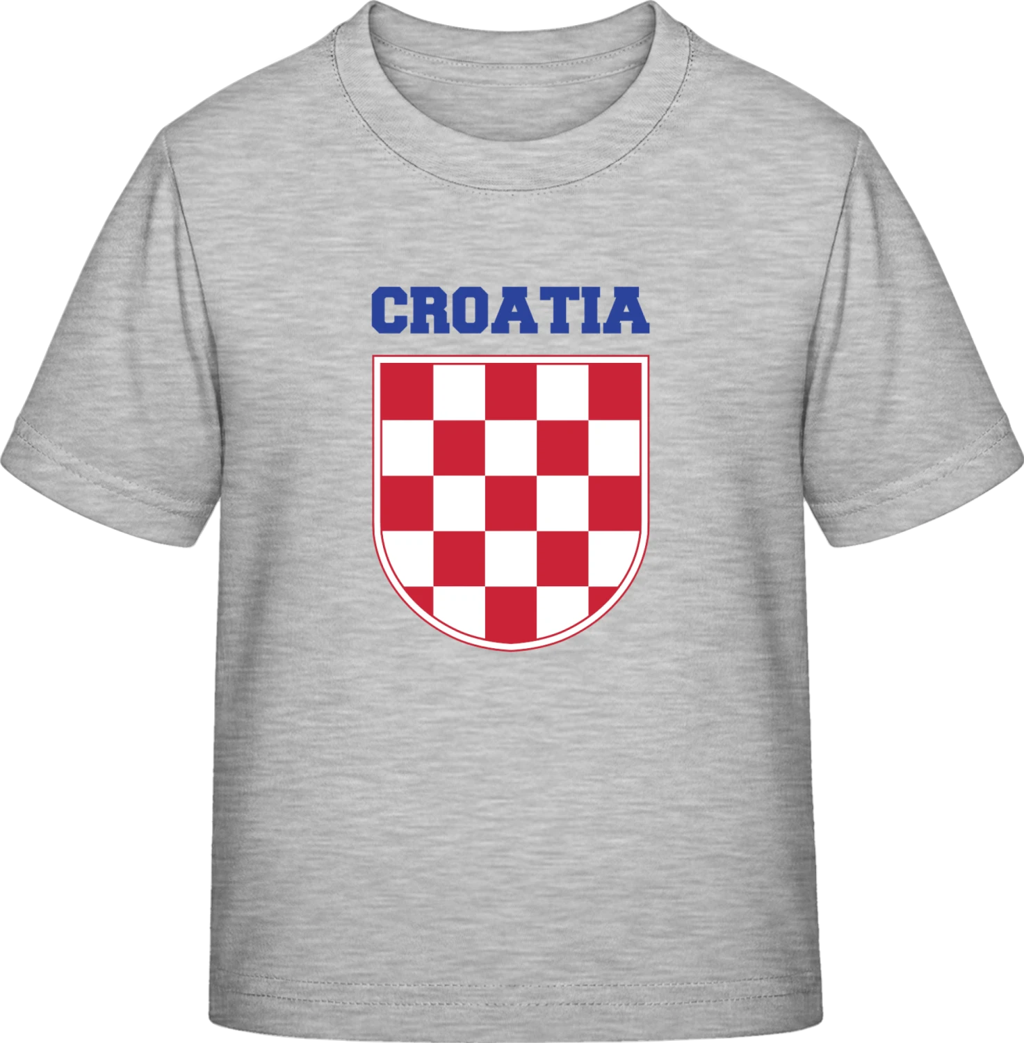 Croatia Flag Shield - Sky Grey Exact 190 Kids - Front