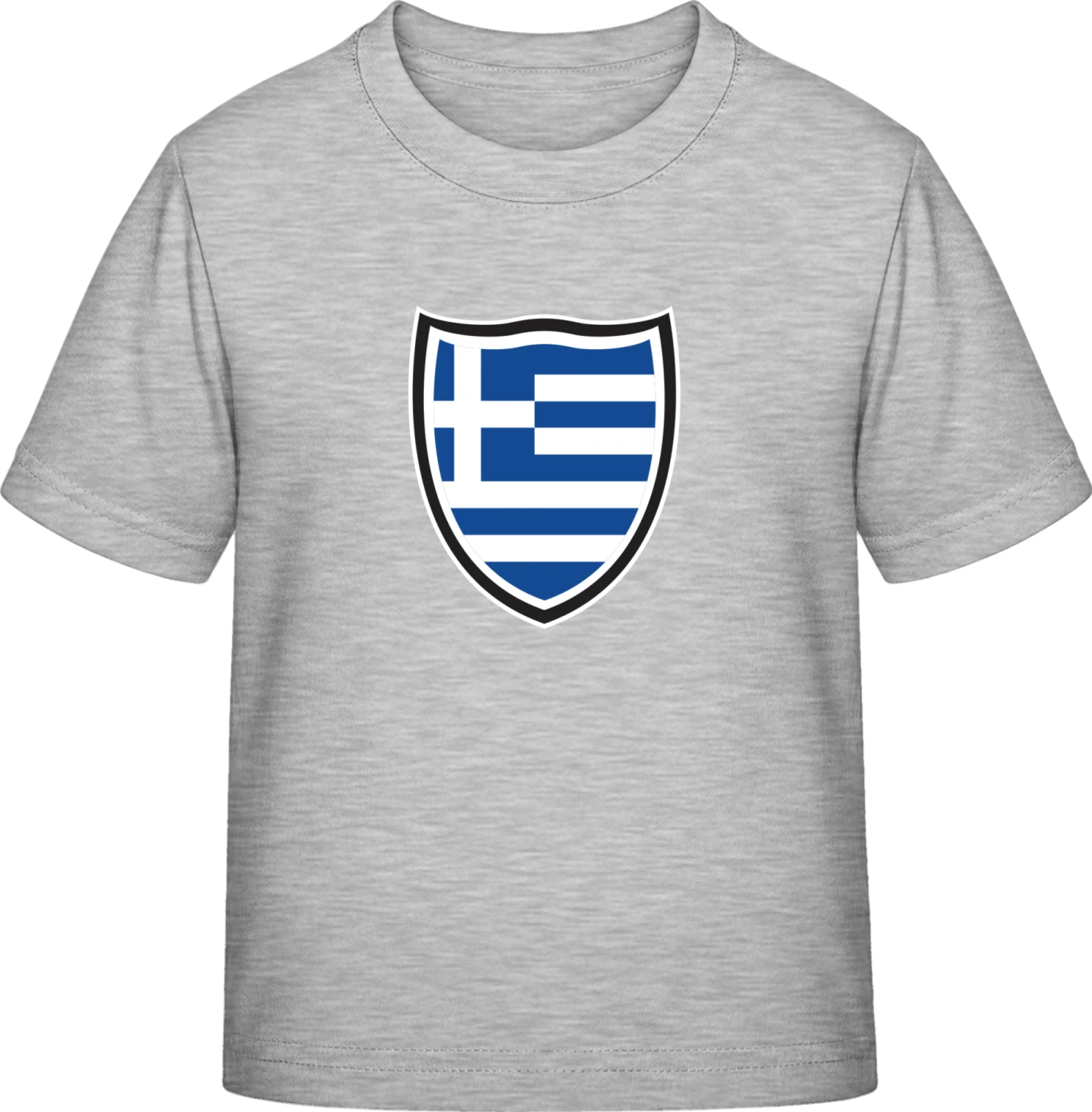 Greece Shield Flag - Sky Grey Exact 190 Kids - Front