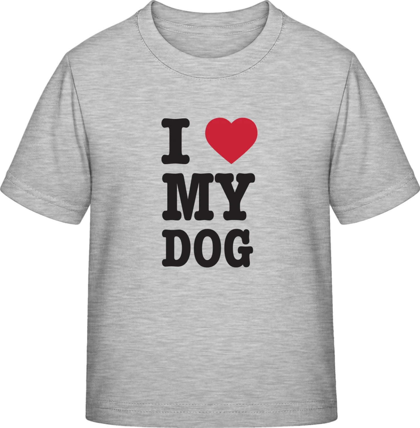 I Love My Dog - Sky Grey Exact 190 Kids - Front