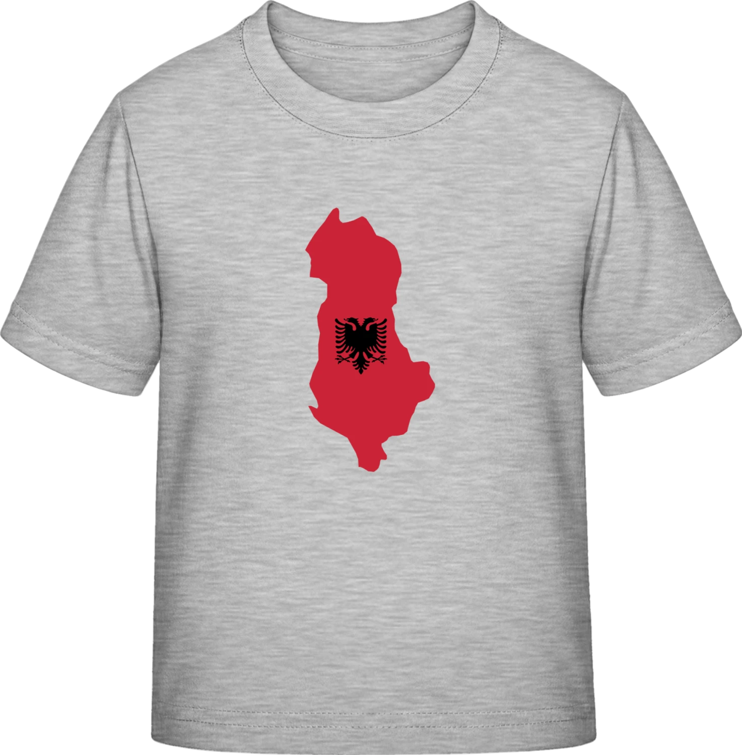 Albania Map Flag - Sky Grey Exact 190 Kids - Front