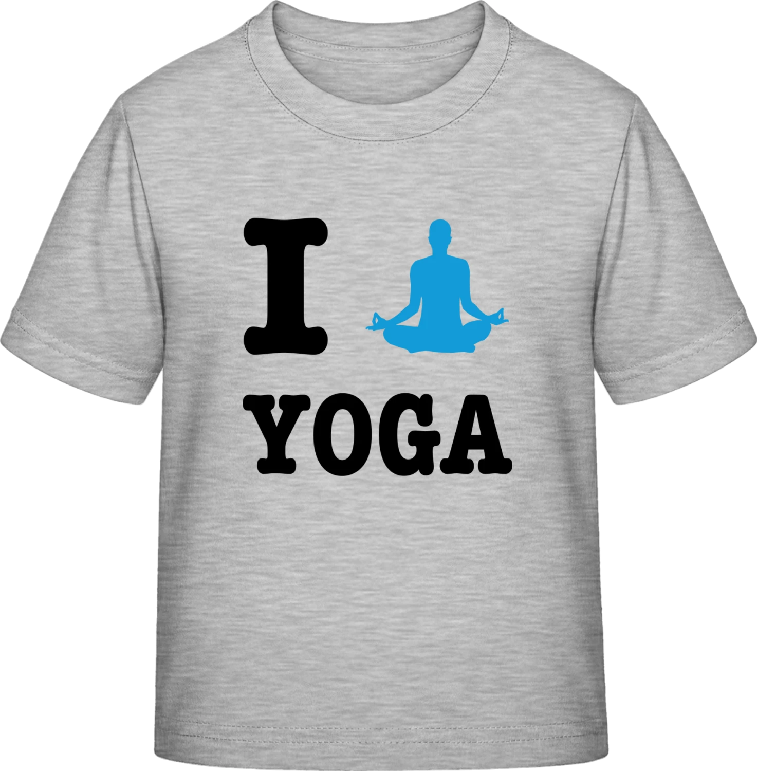 I Love Yoga - Sky Grey Exact 190 Kids - Front