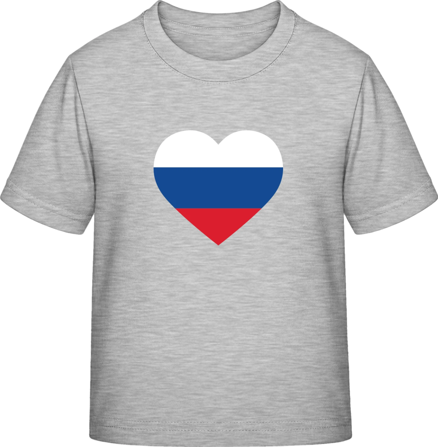 Russia Heart Flag - Sky Grey Exact 190 Kids - Front