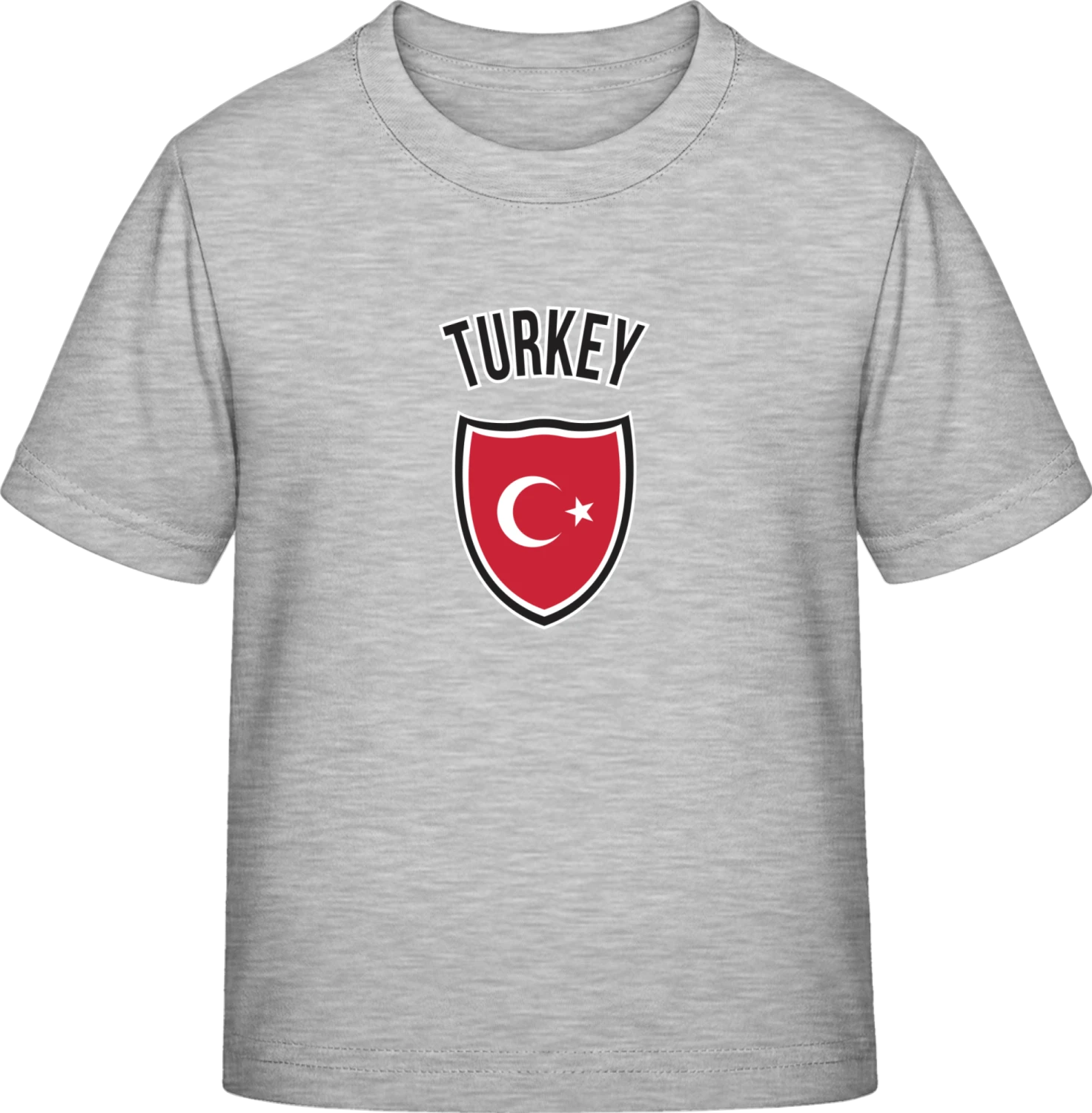 Turkey Flag Shield - Sky Grey Exact 190 Kids - Front