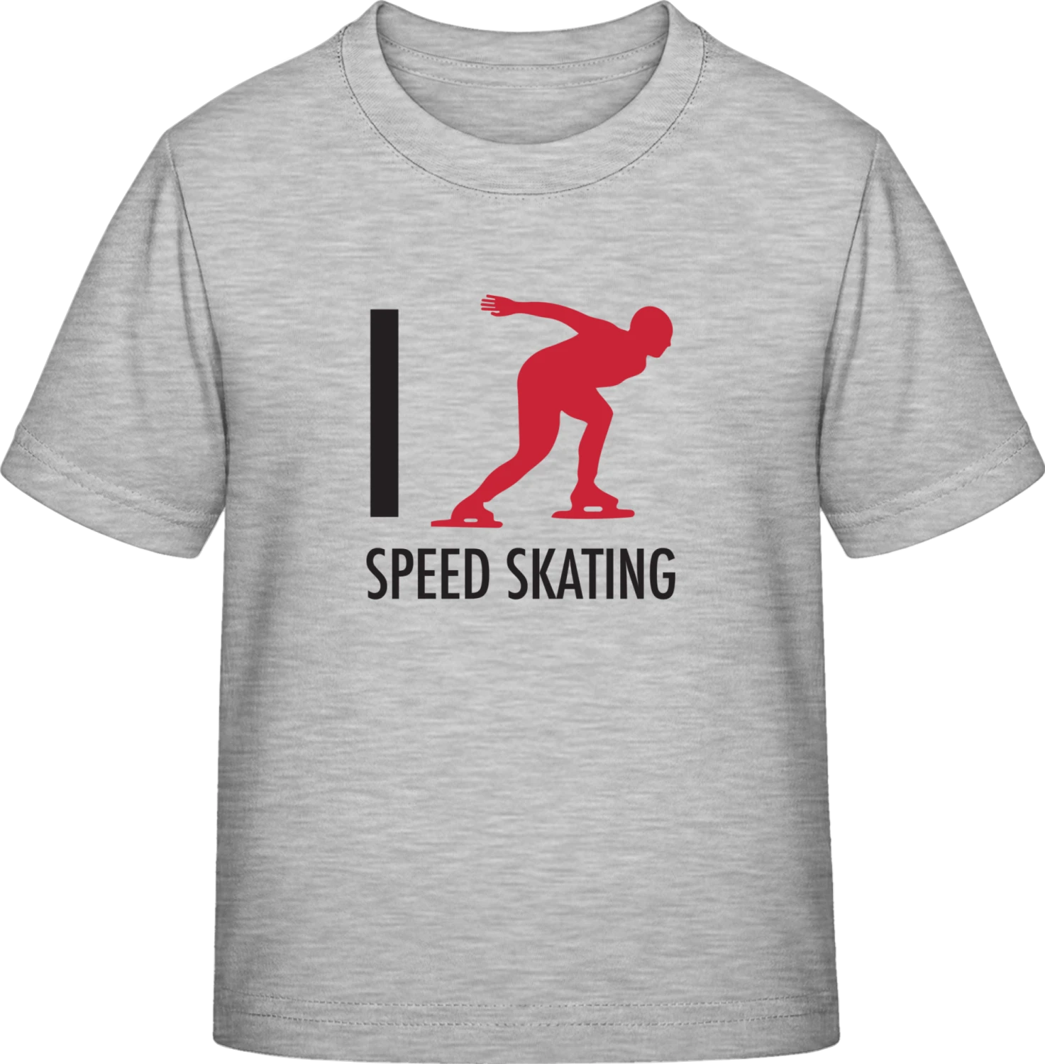 I Love Speed Skating - Sky Grey Exact 190 Kids - Front