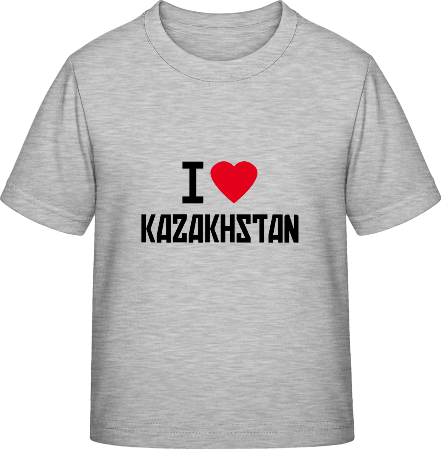 I Love Kazakhstan - Sky Grey Exact 190 Kids - Front