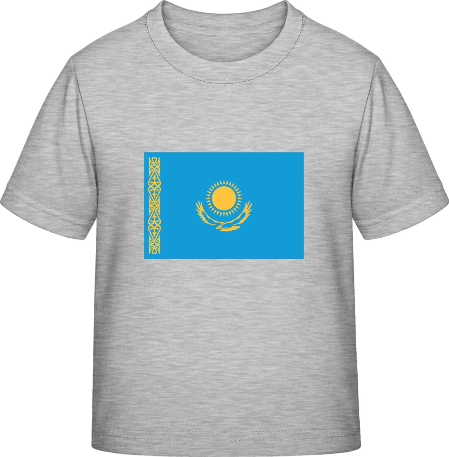 Flag of Kazakhstan - Sky Grey Exact 190 Kids - Front