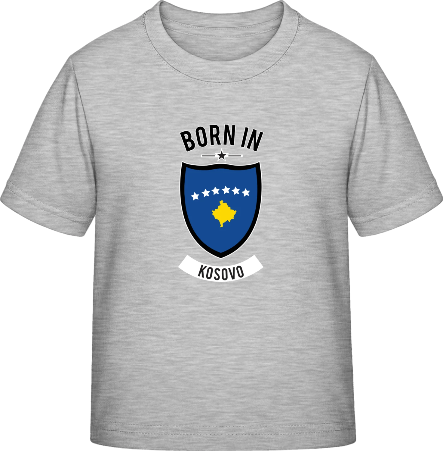 Born in Kosovo - Sky Grey Exact 190 Kids - Front