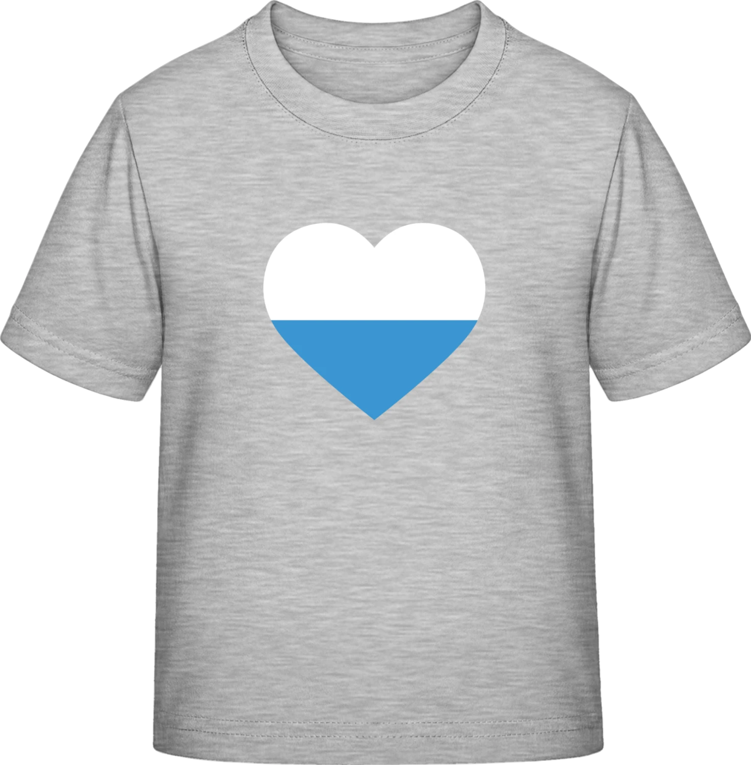 San Marino Heart Flag - Sky Grey Exact 190 Kids - Front