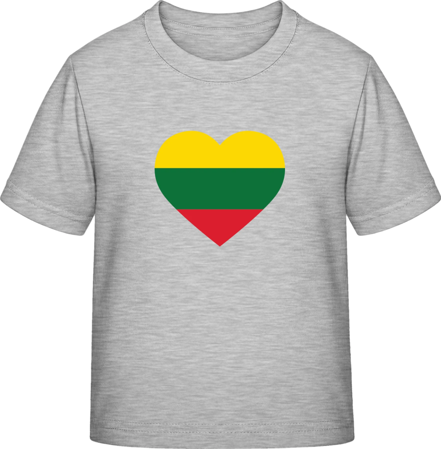 Lithuania Heart Flag - Sky Grey Exact 190 Kids - Front