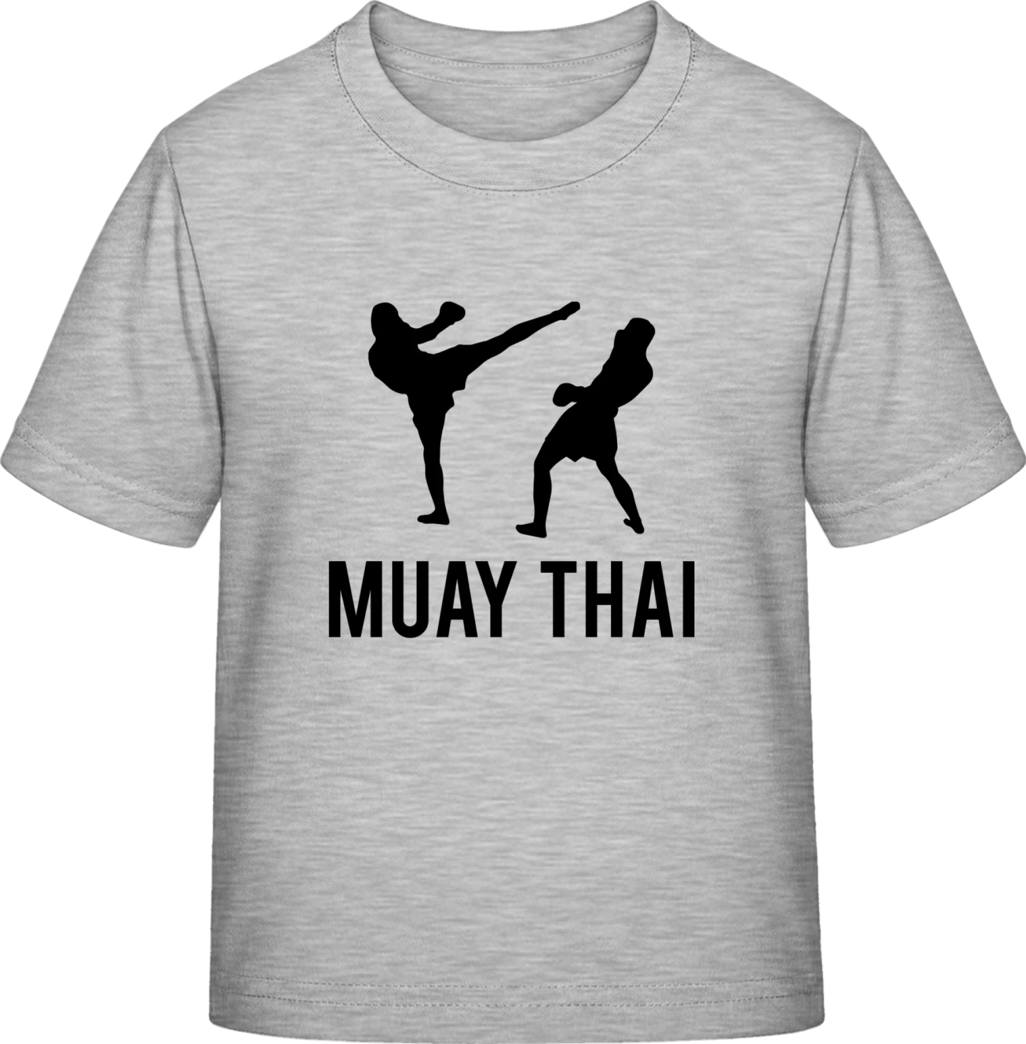 Muay Thai Silhouette - Sky Grey Exact 190 Kids - Front