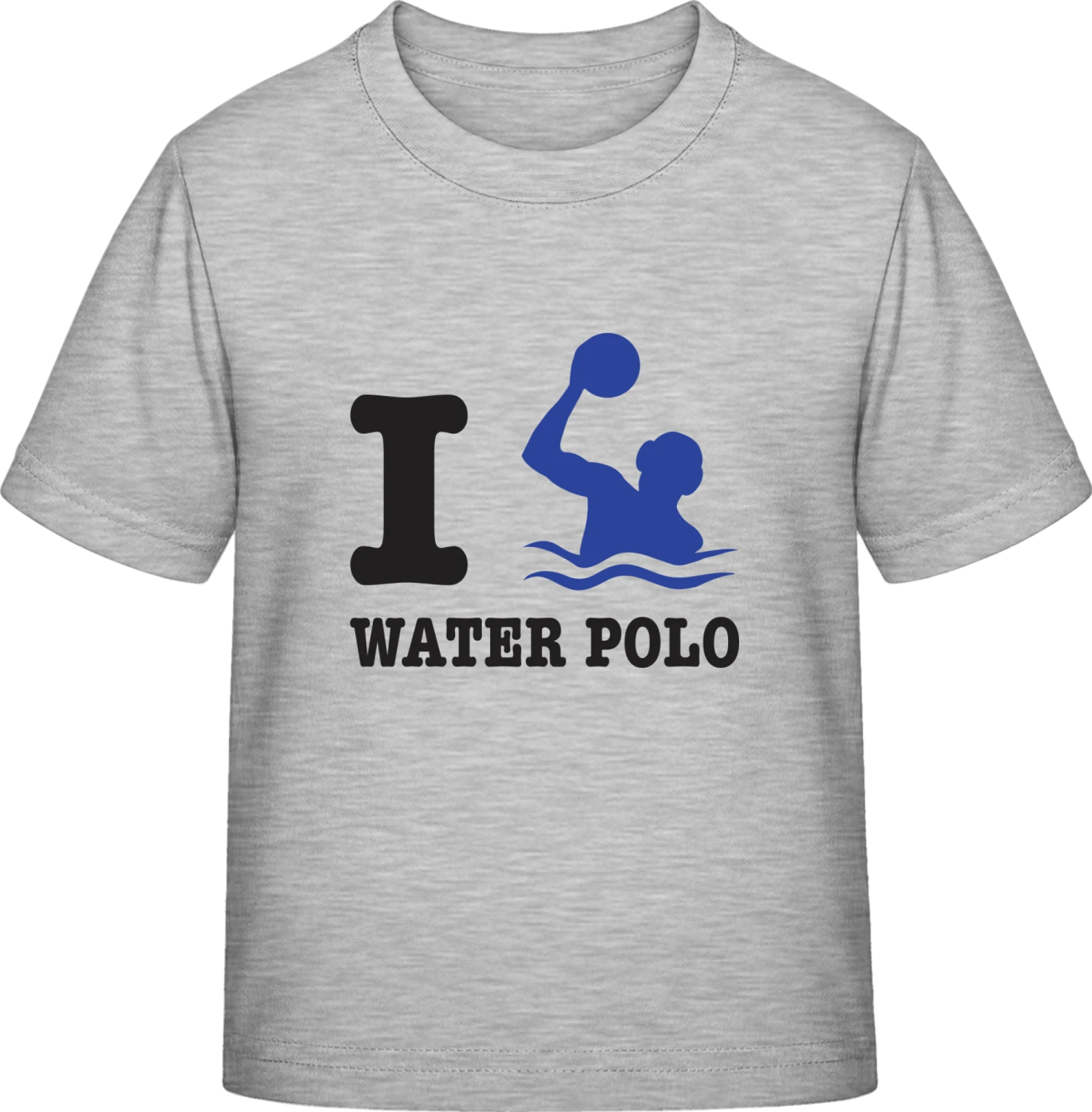 I Love Water Polo - Sky Grey Exact 190 Kids - Front