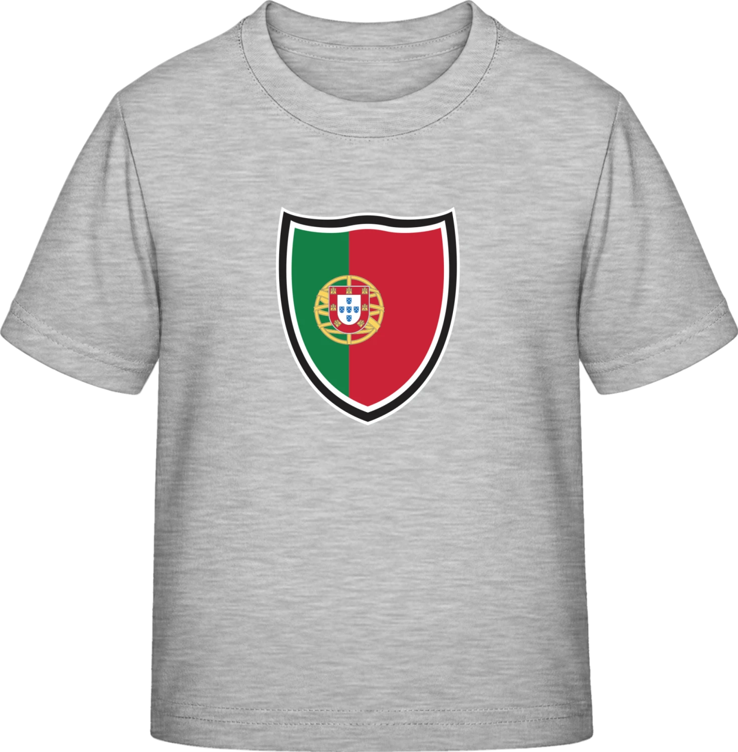 Portugal Shield Flag - Sky Grey Exact 190 Kids - Front