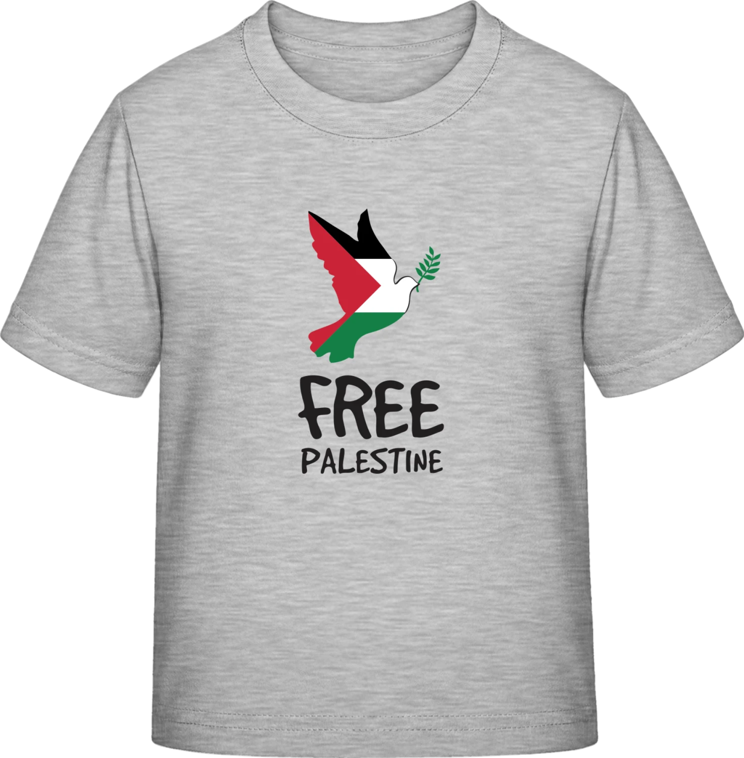 Free Palestine Dove Of Peace - Sky Grey Exact 190 Kids - Front