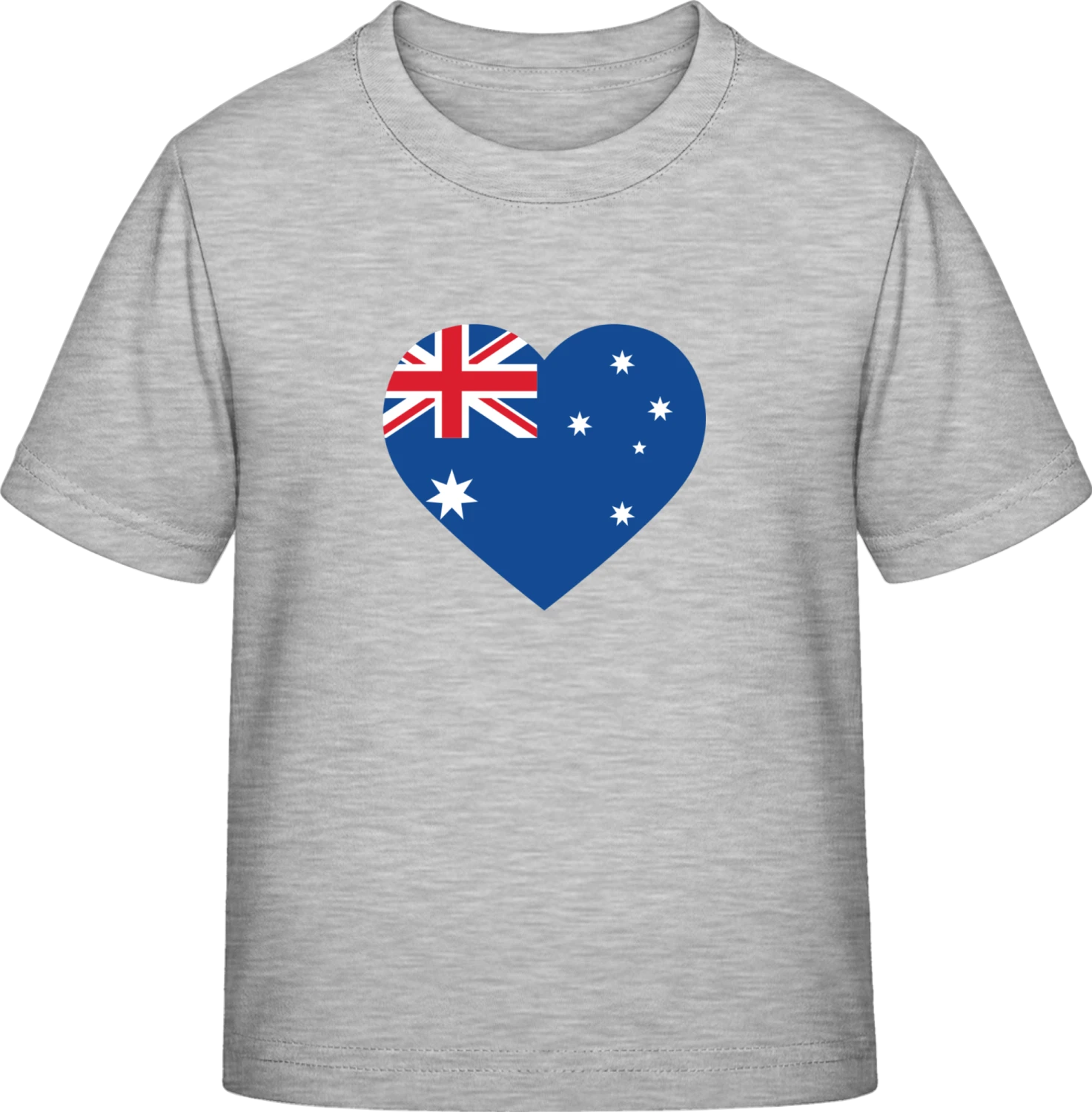 Australia Heart Flag - Sky Grey Exact 190 Kids - Front