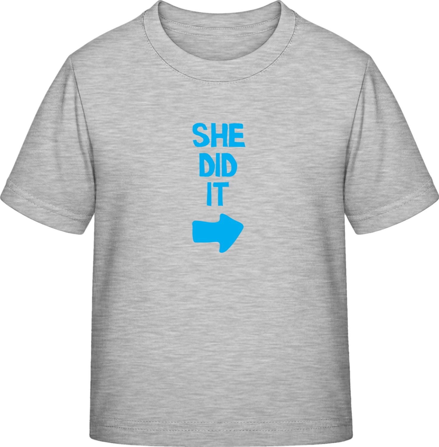 She Did It - Sky Grey Exact 190 Kids - Front