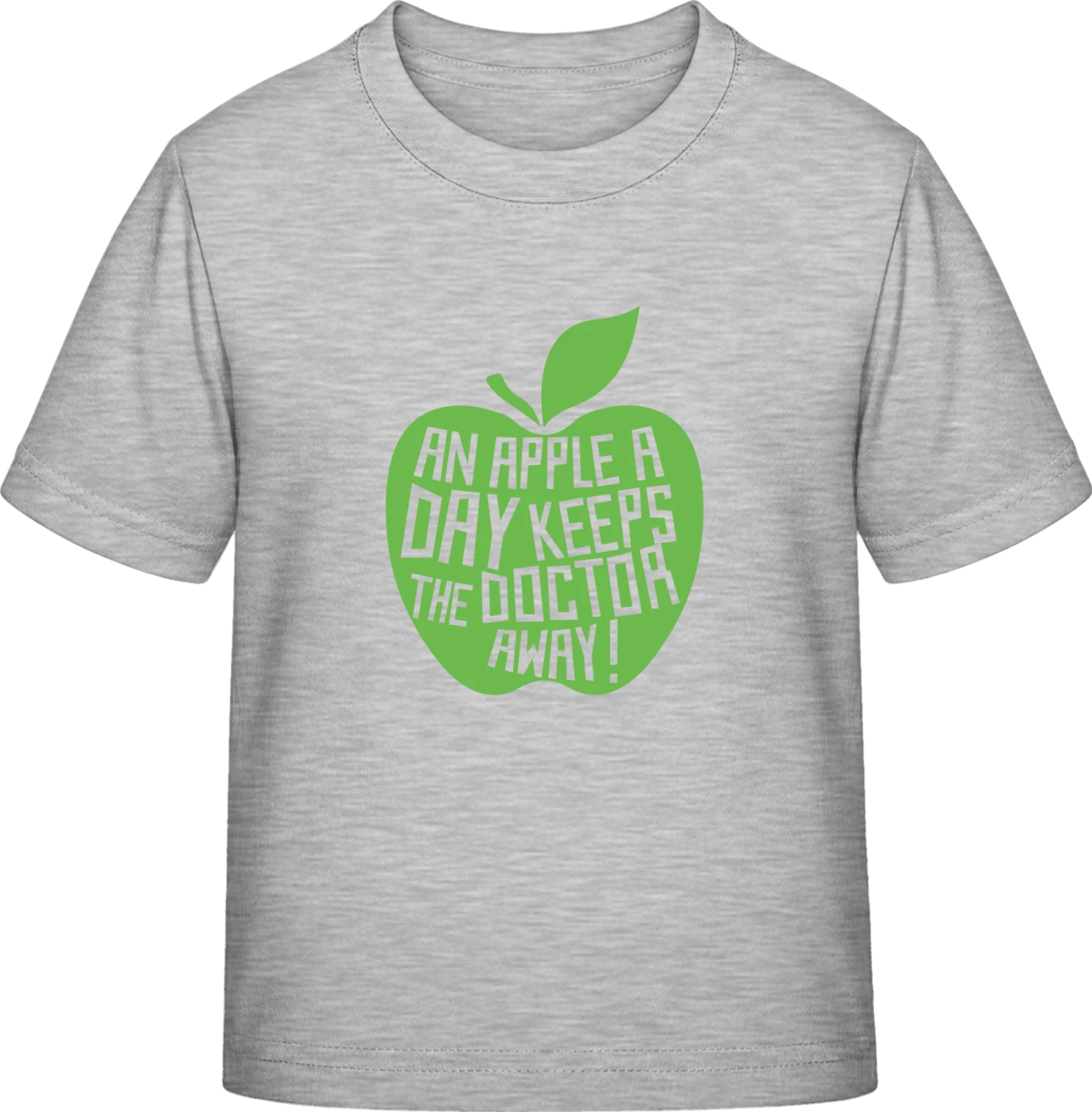 An Apple A Day Keeps The Doctor Away - Sky Grey Exact 190 Kids - Front