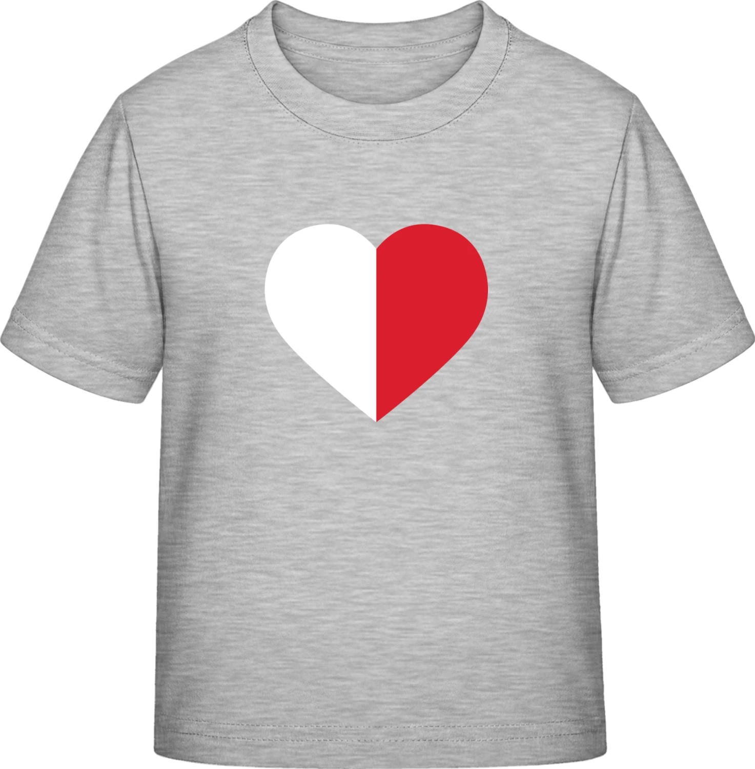 Malta Heart Flag - Sky Grey Exact 190 Kids - Front