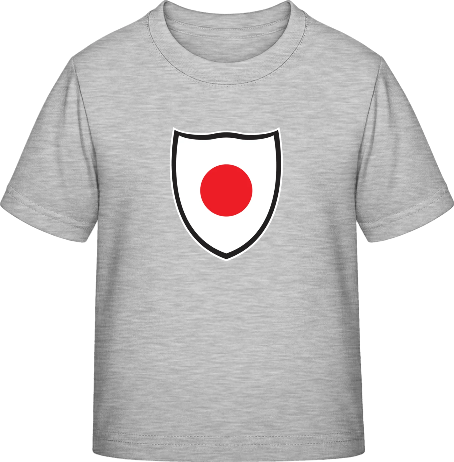 Japan Shield Flag - Sky Grey Exact 190 Kids - Front