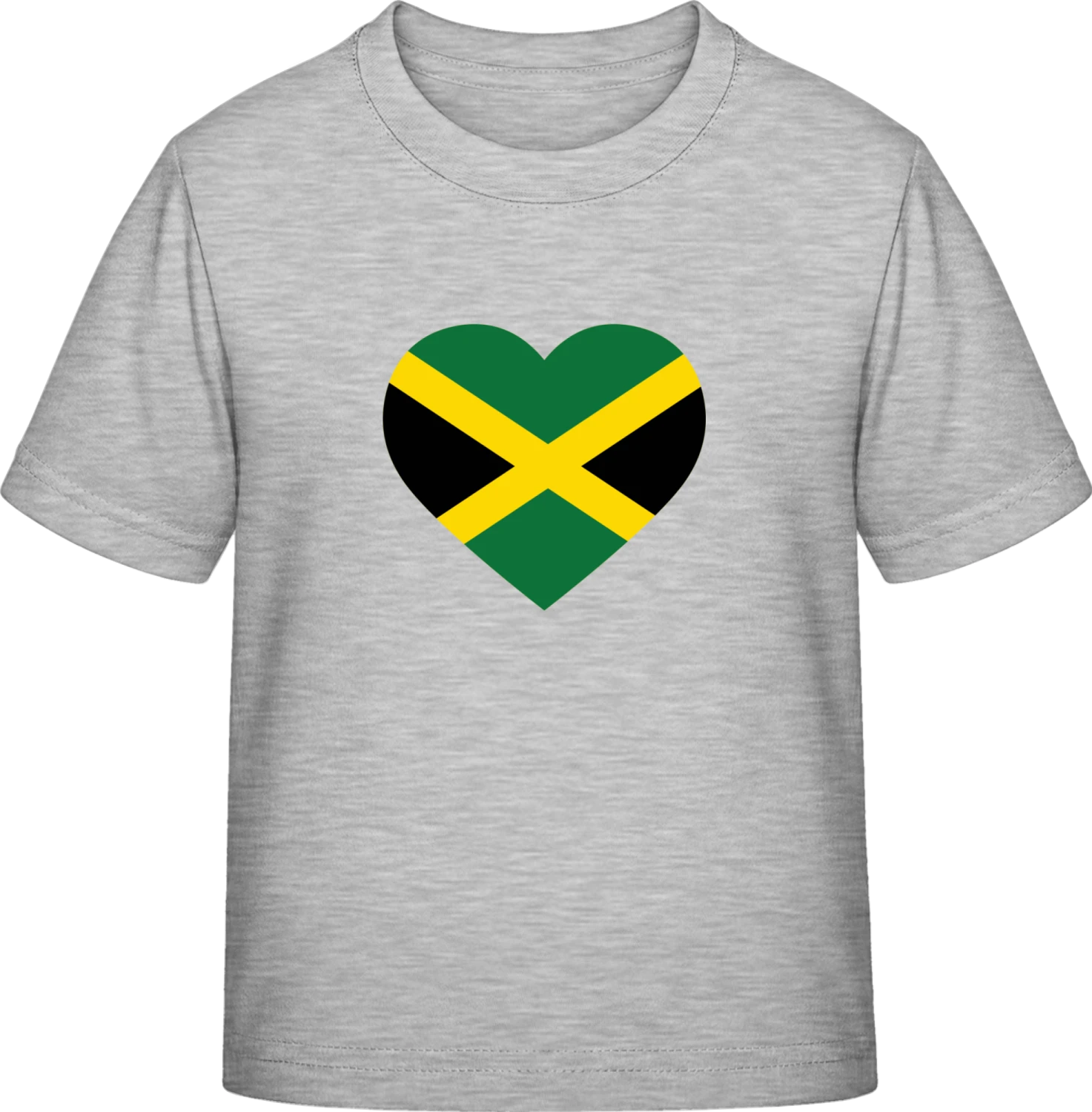 Jamaica Heart Flag - Sky Grey Exact 190 Kids - Front