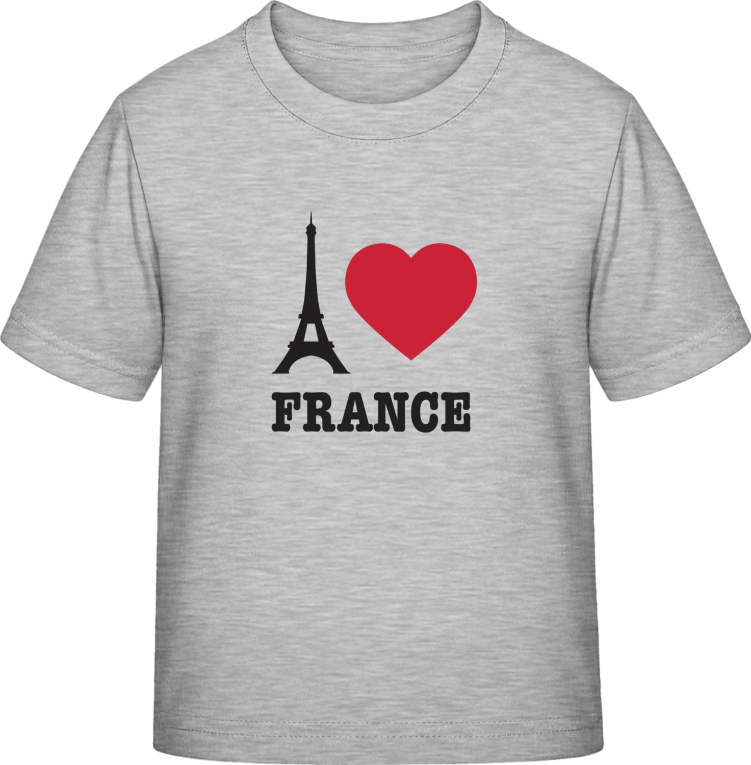 I Love France Eiffel Tower - Sky Grey Exact 190 Kids - Front