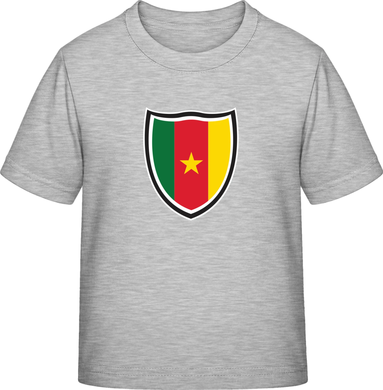 Cameroon Shield Flag - Sky Grey Exact 190 Kids - Front