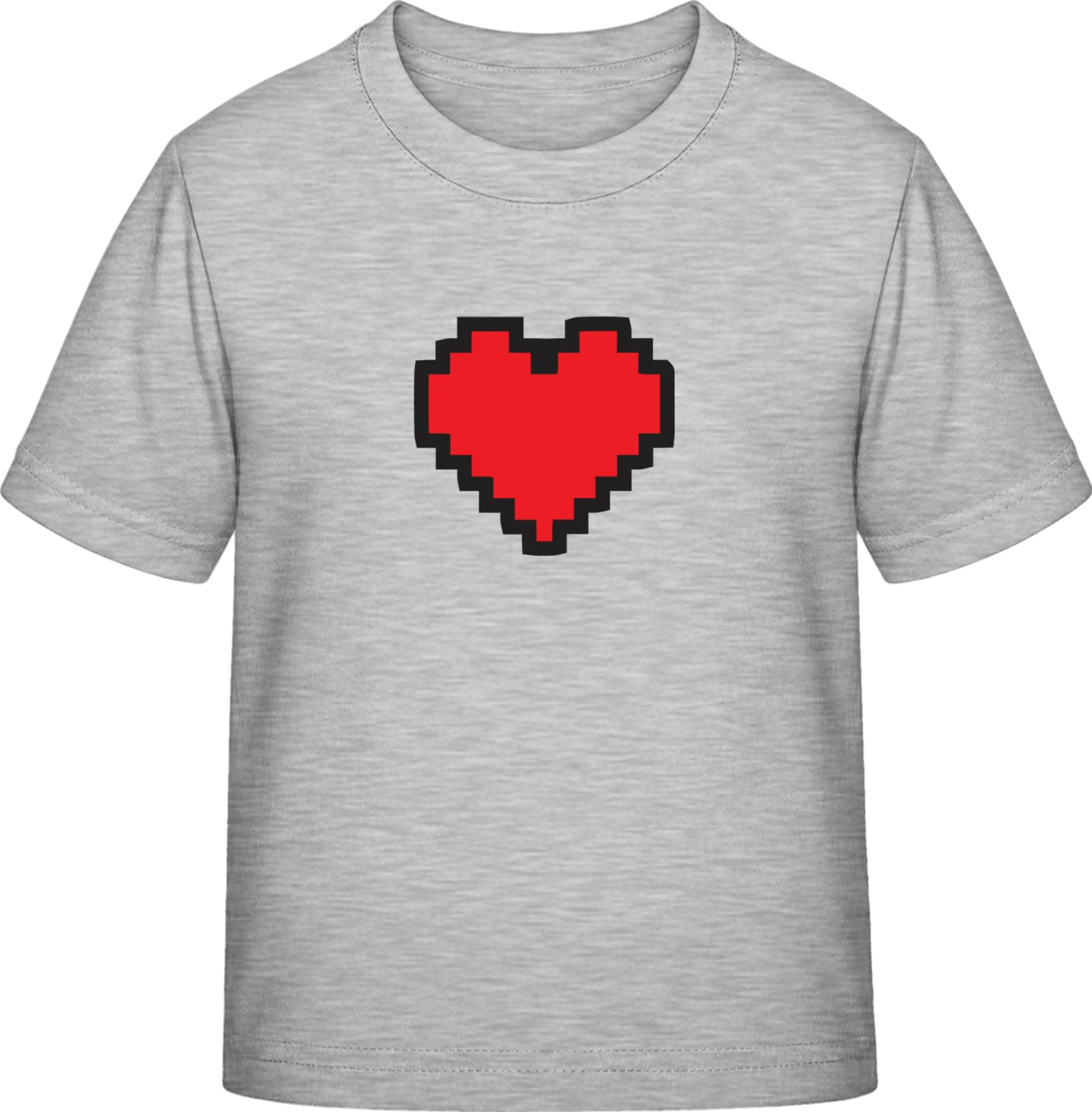 Big Pixel Heart - Sky Grey Exact 190 Kids - Front