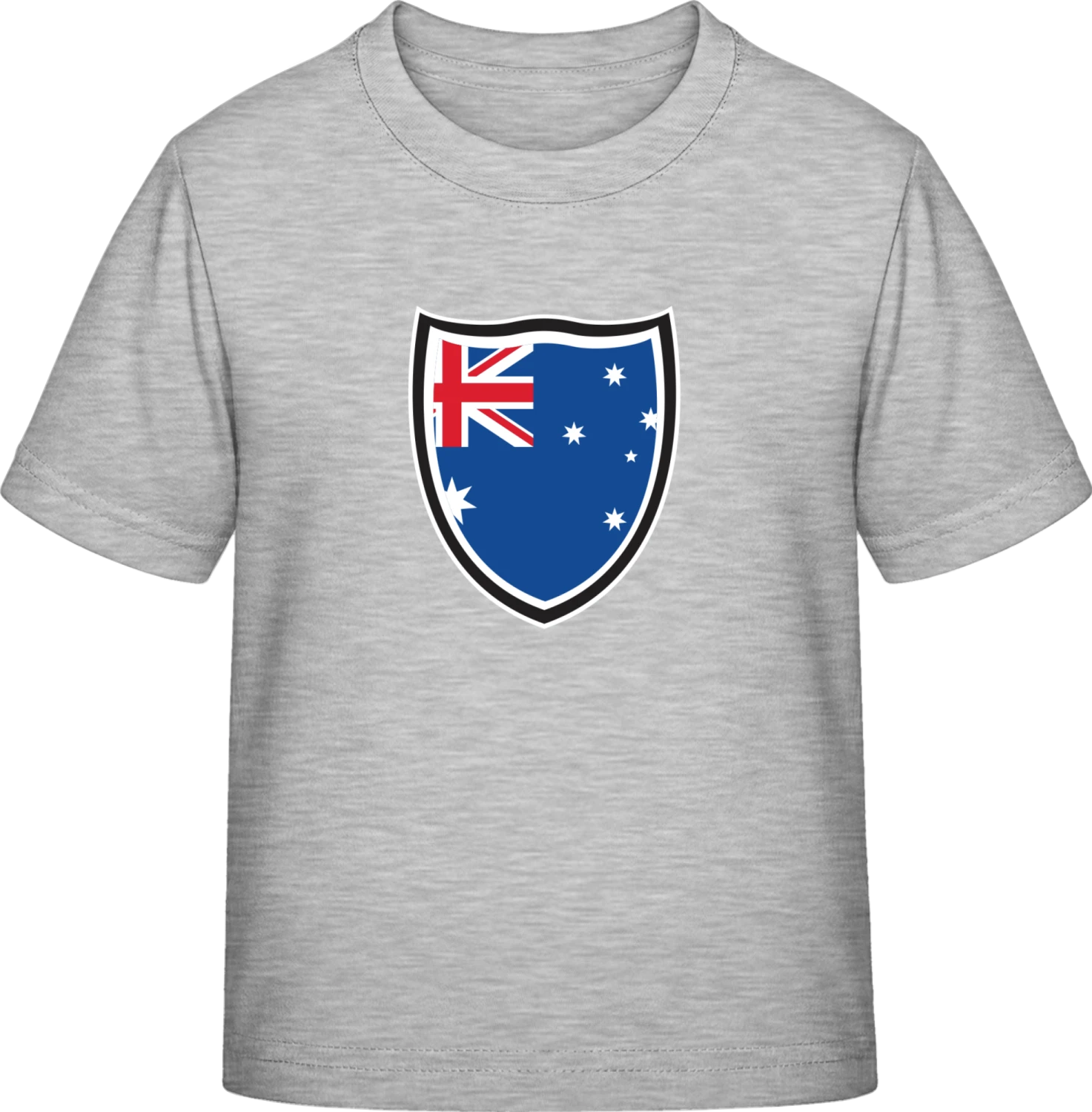 Australia Shield Flag - Sky Grey Exact 190 Kids - Front