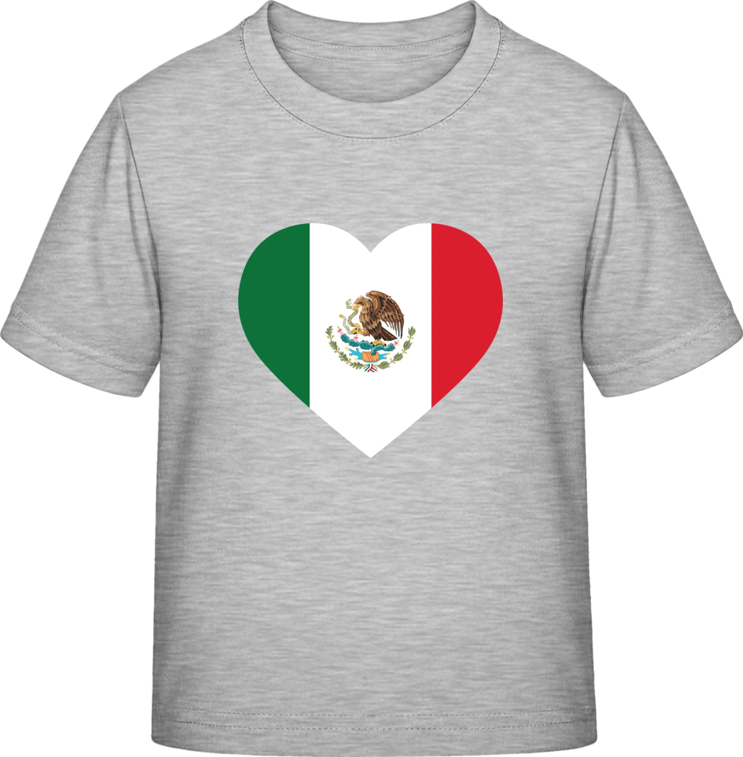 Mexico Heart Flag - Sky Grey Exact 190 Kids - Front