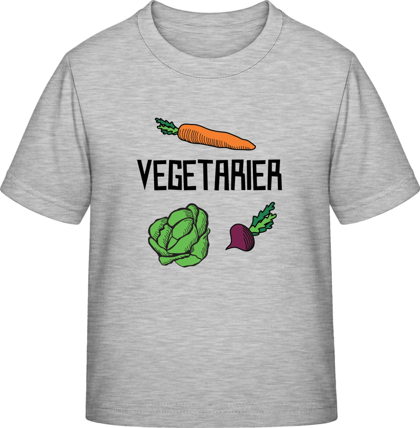 Vegetarier Illustration - Sky Grey Exact 190 Kids - Front