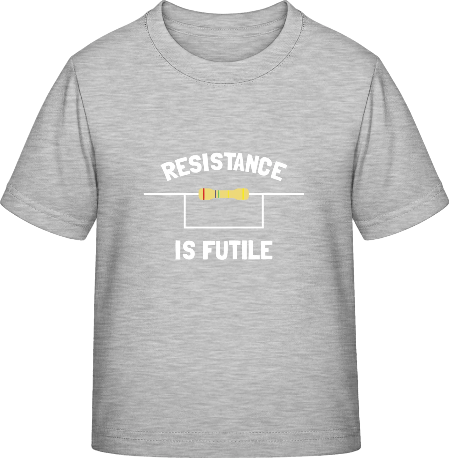 Resistance Is Futile - Sky Grey Exact 190 Kids - Front