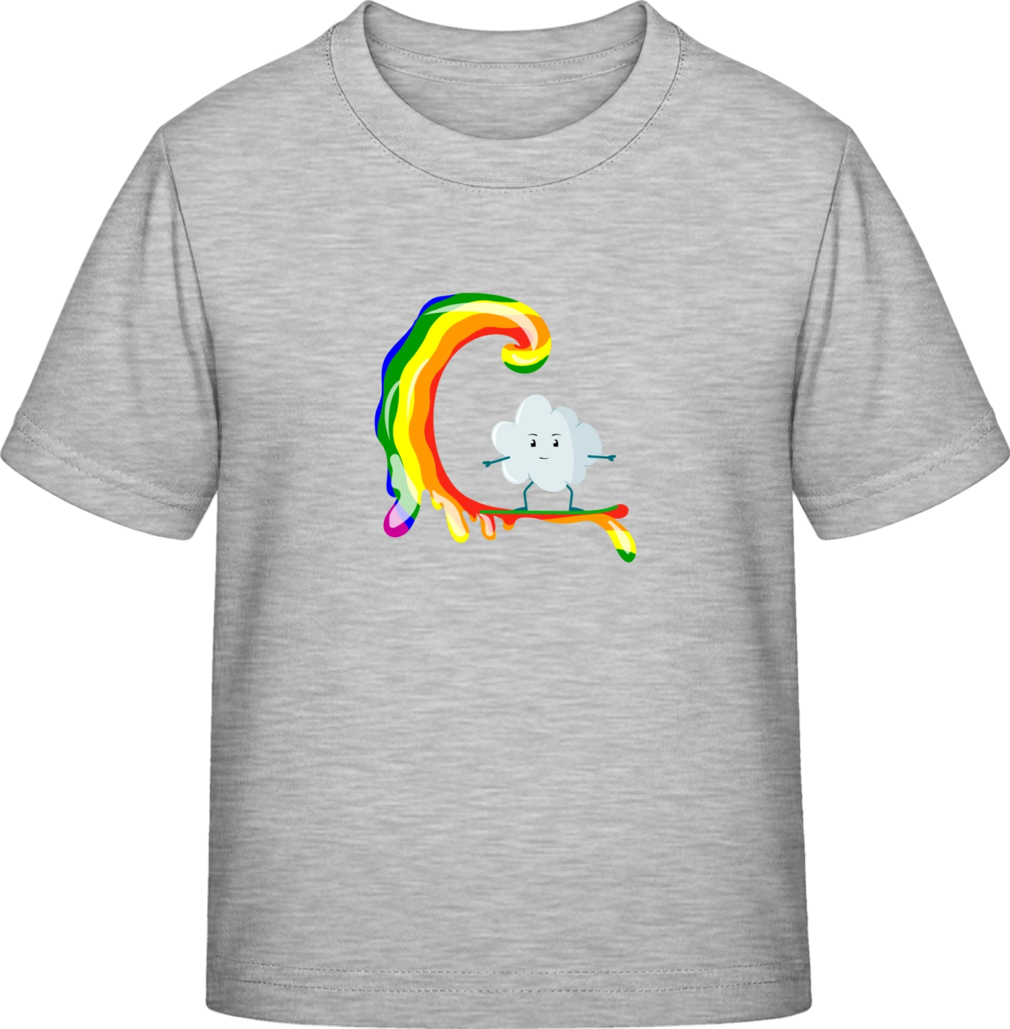 Cloud Surfs On Rainbow Wave - Sky Grey Exact 190 Kids - Front