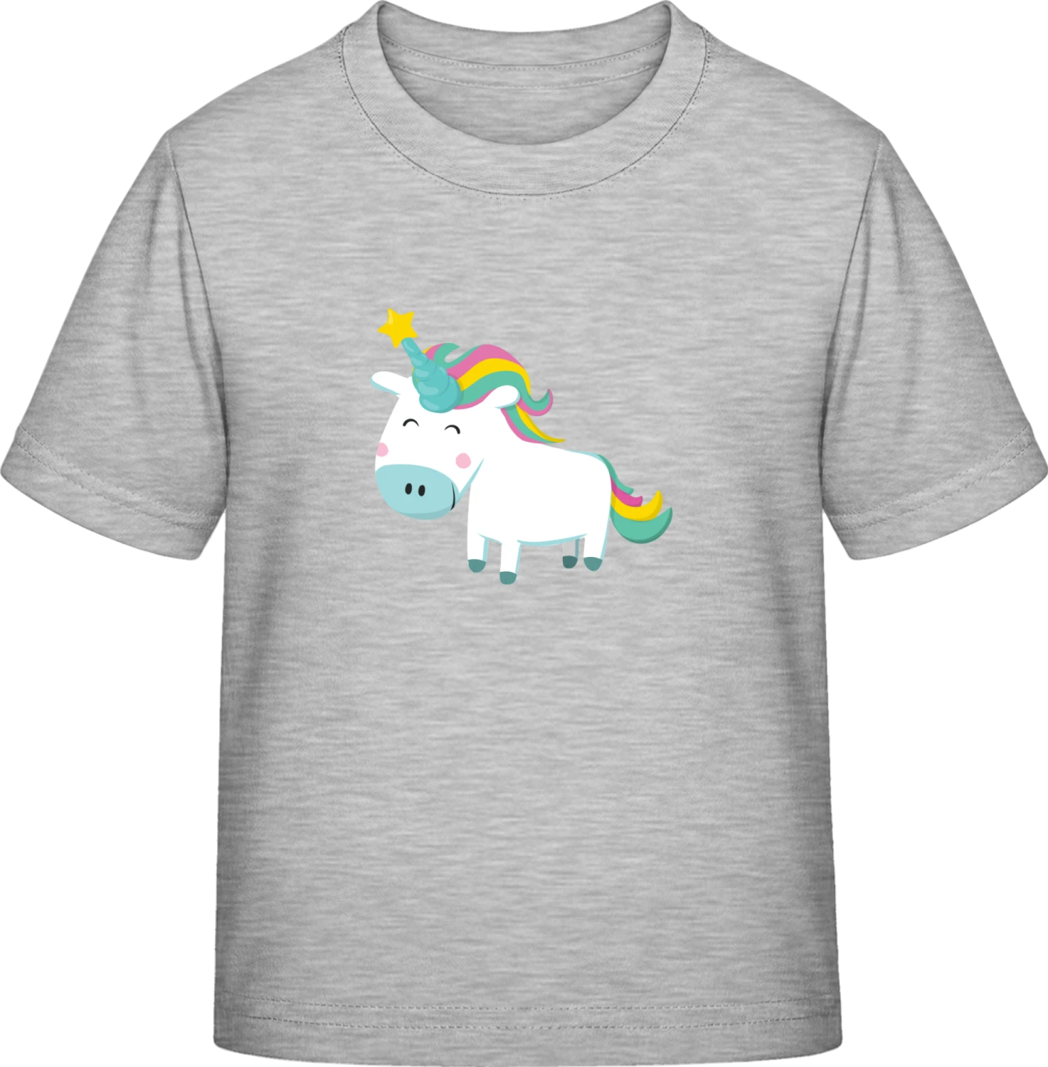 Unicorn With Star - Sky Grey Exact 190 Kids - Front