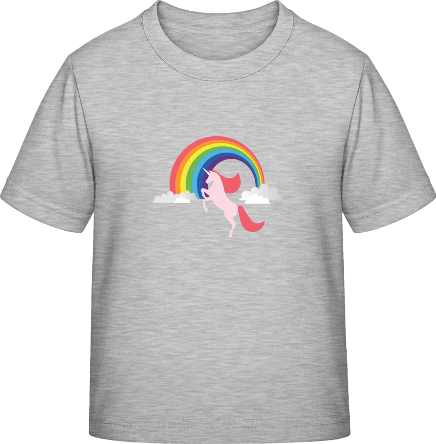 Unicorn With Rainbow - Sky Grey Exact 190 Kids - Front