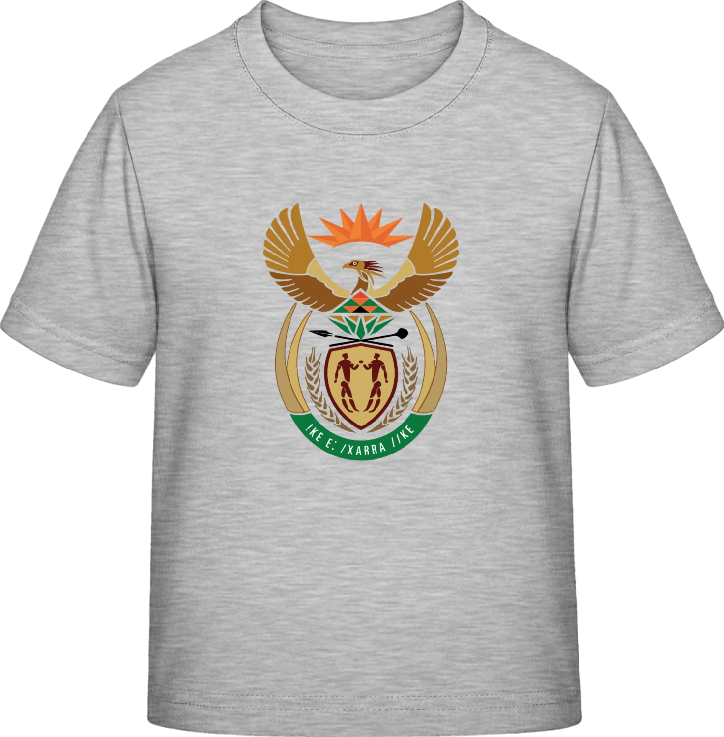 South Africa Coat of Arms - Sky Grey Exact 190 Kids - Front