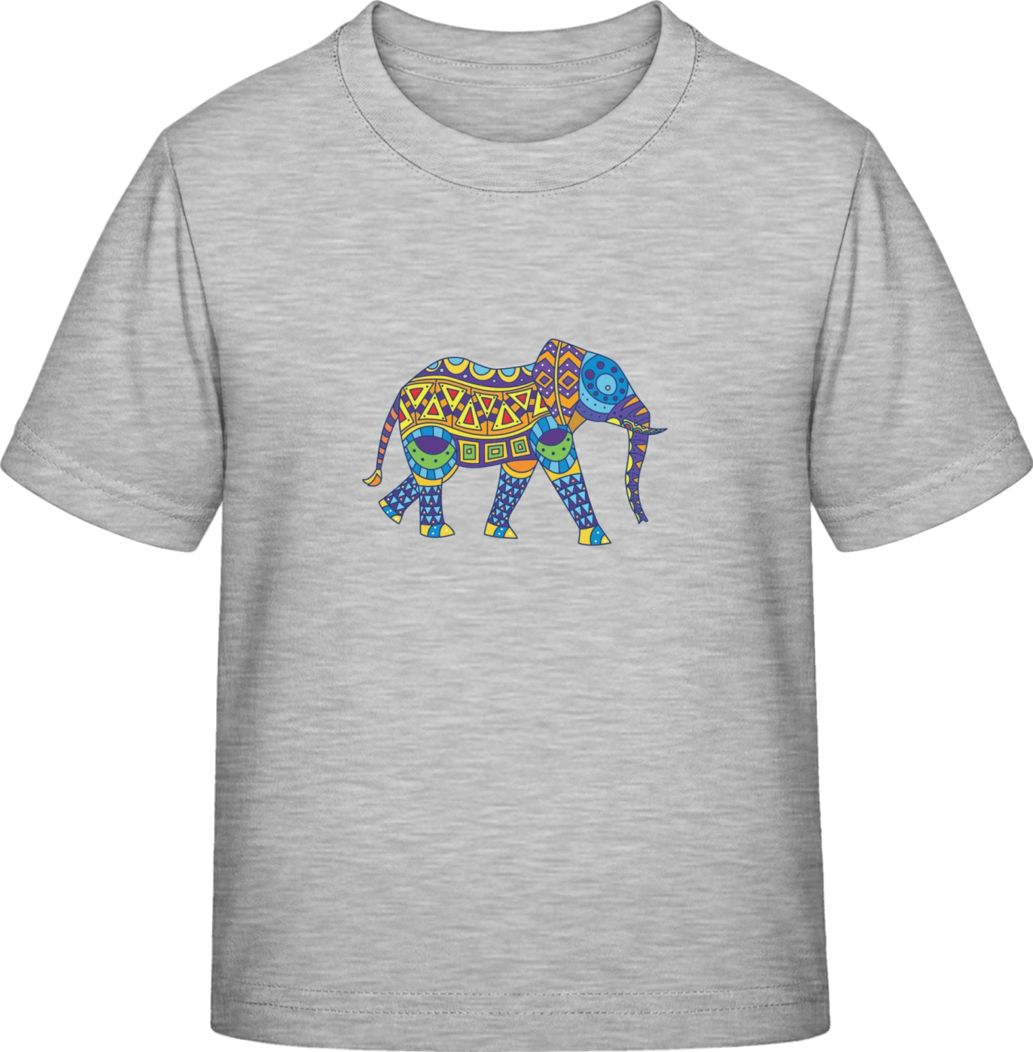 Stylish Indian Elephant - Sky Grey Exact 190 Kids - Front