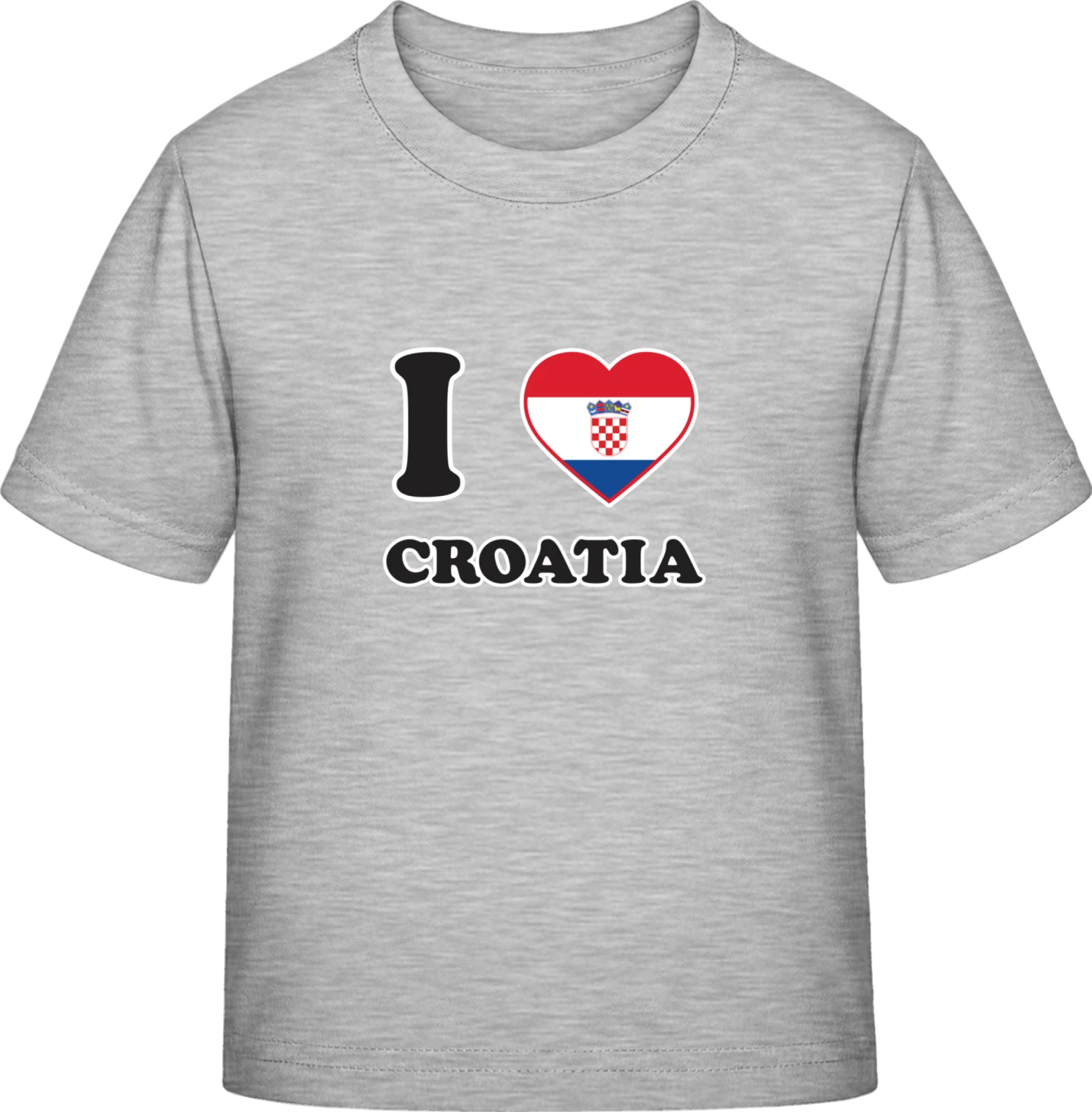 I Love Croatia - Sky Grey Exact 190 Kids - Front